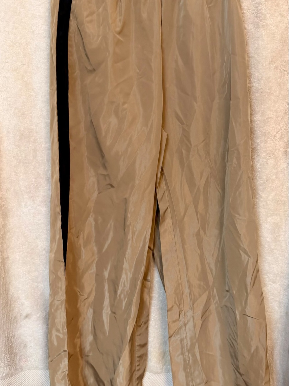 SHEIN women’s Tan Joggers with Black Side Stripe